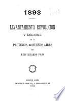 1893 levantamiento, revolución y desarme de la provincia de Bueons Aires