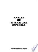 Anales de literatura española