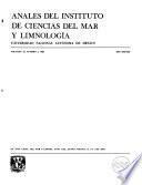 Anales del Instituto de Ciencias del Mar y Limnología, Universidad Nacional Autónoma de México