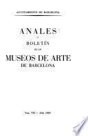 Anales y boletin de los museos de arte de Barcelona