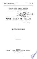 Annual Report of the State Board of Health of Massachusetts