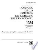 Anuario de la Comisión de Derecho Internacional 1984, Vol.II, Parte 1