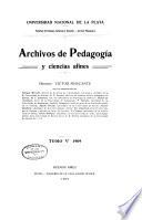 Archivos de pedagogía y ciencias afines
