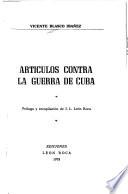 Artículos contra la guerra de Cuba