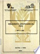 Bibliografía agropecuaria del Perú 1977-1981