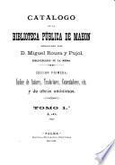 Catálogo de la Biblioteca Pública de Mahón: A-G