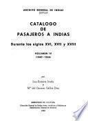 Catálogo de pasajeros a Indias durante los siglos XVI, XVII y XVIII