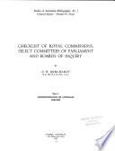 Checklist of Royal Commissions, Select Committees of Parliament and Boards of Inquiry: Commonwealth of Australia, 1900-1950