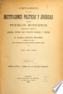 Colección de las instituciones políticas y jurídicas de los pueblos modernos