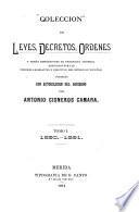 Colección de leyes, decretos, órdenes y demás disposiciones de tendencia general