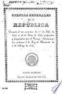 Cuentas generales de la Republica durante el año económico de 1o de Julio de 1847 á 30 de Junio de 1848, certificadas ... conforme á la ley de hacienda de 7 de Mayo de 1847. [Signed by J. M. Caminero as Ministro de Hacienda.]