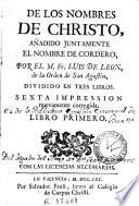De los nombres de Christo