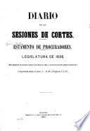 Diario de las sesiones de Cortes, Legislatura de ...
