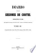 Diario de las sesiones de Cortes, Legislatura de ...