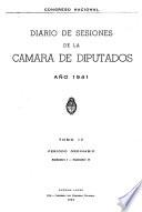 Diario de sesiones de la Cámara de Diputados