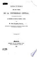 Discurso [on the fall of the Roman Empire, etc.] leido ante el claustro de la Universidad Central, en el solemne acto de recibir la investidura de Doctor en filosofia y letras, etc