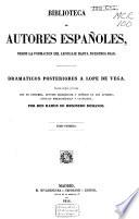 Dramáticos posteriores a Lope de Vega