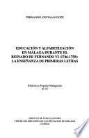 Educación y alfabetización en Málaga durante el reinado de Fernando VI (1746-1759)
