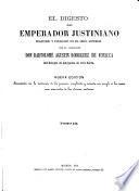 El Digesto del Emperador Justiniano