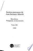 Escritos póstumos de Juan Bautista Alberdi