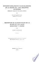 Estudios geologicos y glaciologicos en la region del Lago Argentino (Patagonia)