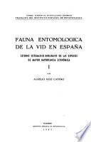 Fauna entomologica de la vid en España