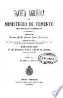 Gaceta Agricola del Ministerio de Fomento