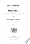 Historia constitucional de Inglaterra, desde la dominacion romana. Tom. 1 3, cuaderno 17