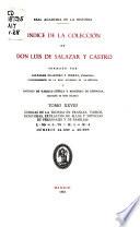 Indice de la colección de don Luis de Salazar y Castro