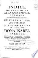 Indice de las glorias de la casa Farnese