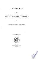 Informe del Ministro del Tesoro al Congreso de ...