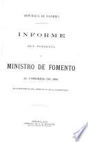 Informe que presenta el Ministro de Fomento al Congreso de ...