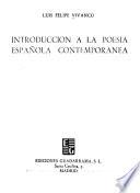 Introducción a la poesía española contemporánea