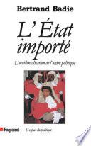 Libro L'Etat importé