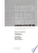 La inversión en el Perú, 2002-2003