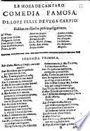 La Moza de Cántaro. Comedia. MS. note [by J. R. Chorley].