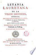 Letania Lauretana de la Virgen Sma. expresada en 58 estampas... con meditaciónes i oraciones