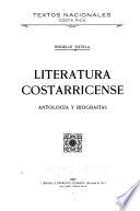 Literatura costarricense, antología y biografías