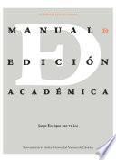 Manual de edición académica
