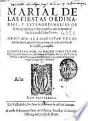 Marial de las fiestas ordinarias, y extraordinarias de la Madre de Dios, Señora Nuestra