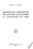 Memoria del Ministro de Relaciones Exteriores