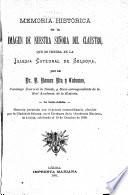 Memoria histórica de la imágen de Nuestra Señora del Claustro