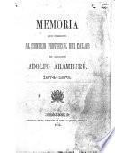 Memoria que presenta al Concejo Provincial del Callao su alcalde,Adolfo Aramburú, 1874-1875