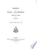 Memorias de la Real Academia de Ciencias Naturales y Artes de Barcelona