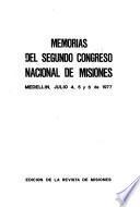 Memorias del Segundo Congreso Nacional de Misiones