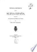 Noticias históricas de la Nueva España