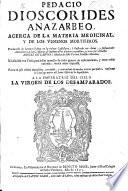 P. D. acerca de la materia medicinal. En esta ultima impression corregido y emendado de muchos errores, etc