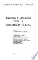 Perspectivas económicas para la democracia, balance y lecciones para la experiencia chilena