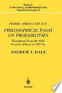 Libro Pierre-Simon Laplace Philosophical Essay on Probabilities