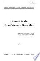 Presencia de Juan Vicente González
